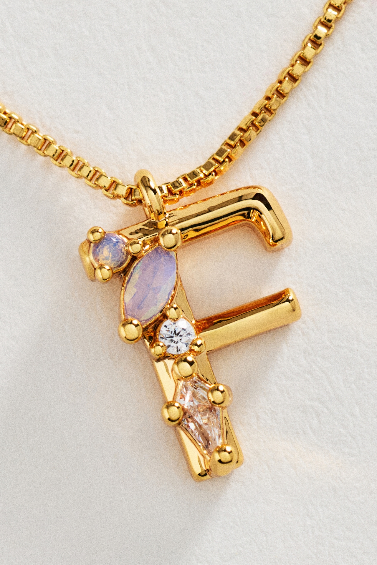 Crystal Initial Necklace