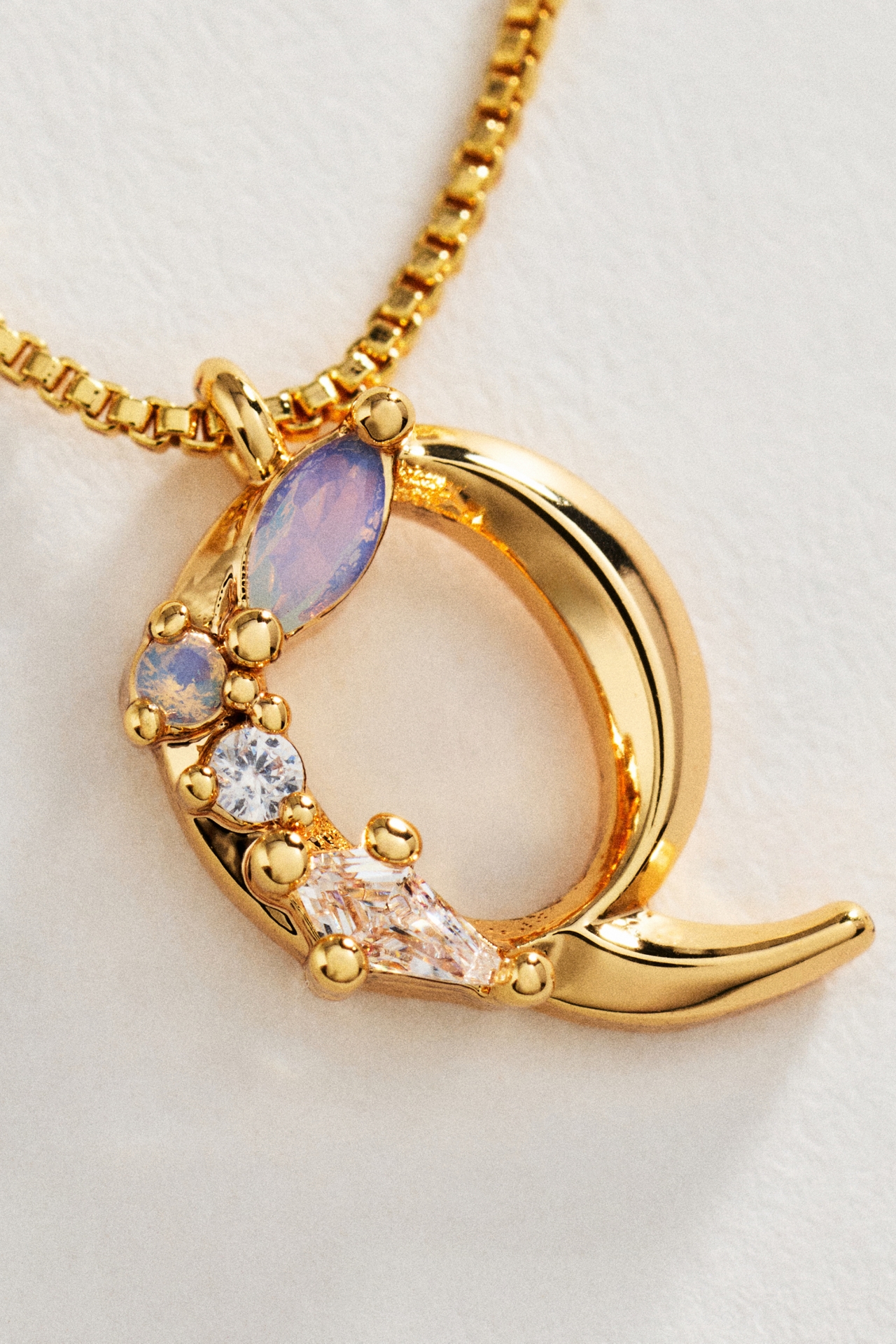Crystal Initial Necklace