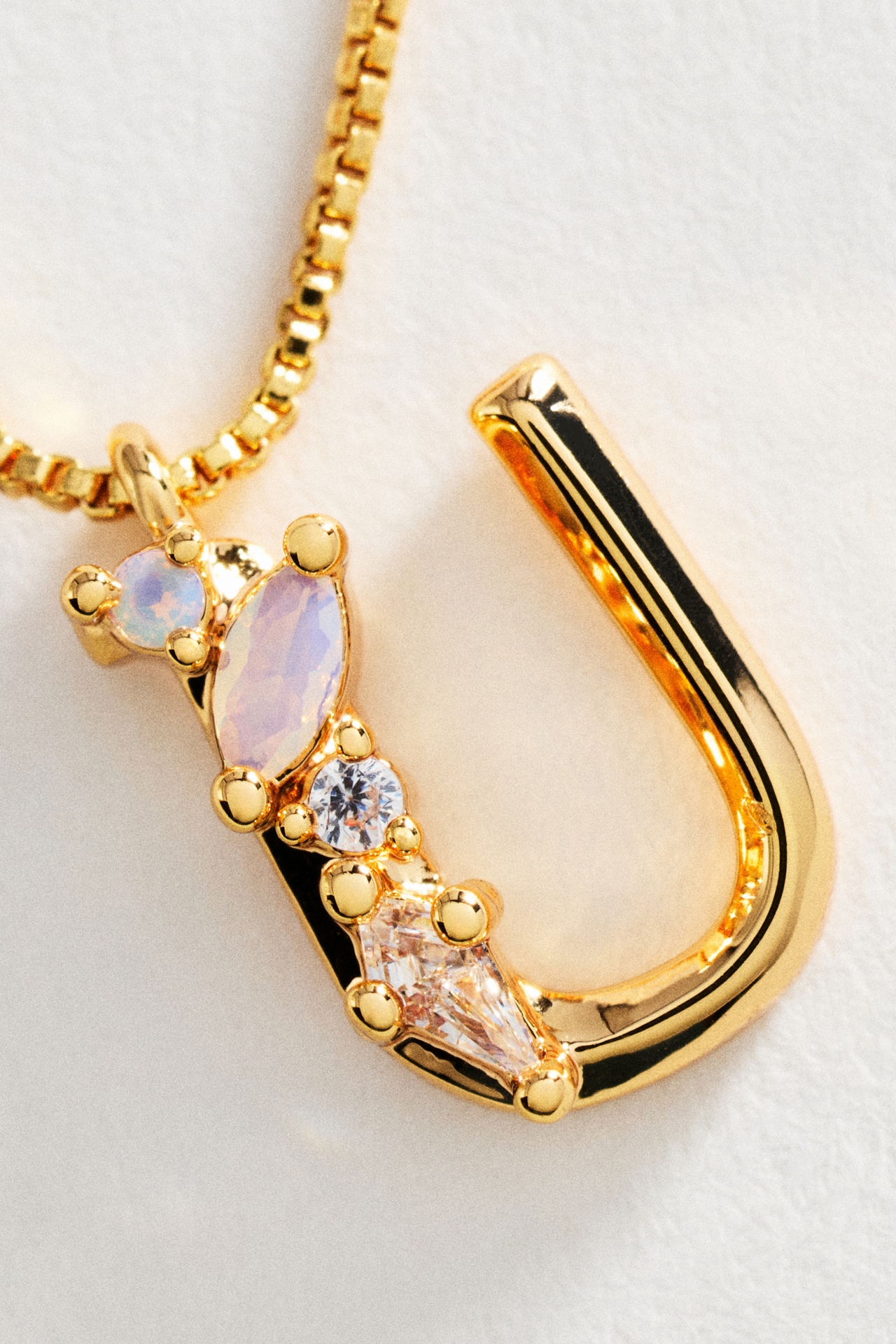 Crystal Initial Necklace