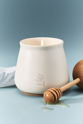 Jam Jar Gourmand Oat Flower & Honey Ceramic Candle | AnthroHome