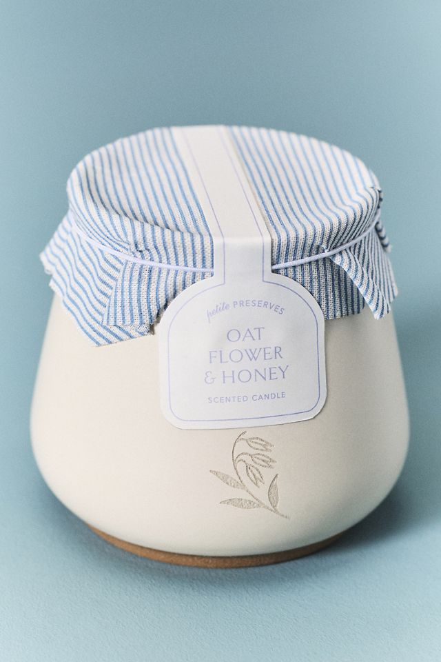 Jam Jar Gourmand Oat Flower & Honey Ceramic Candle | AnthroHome
