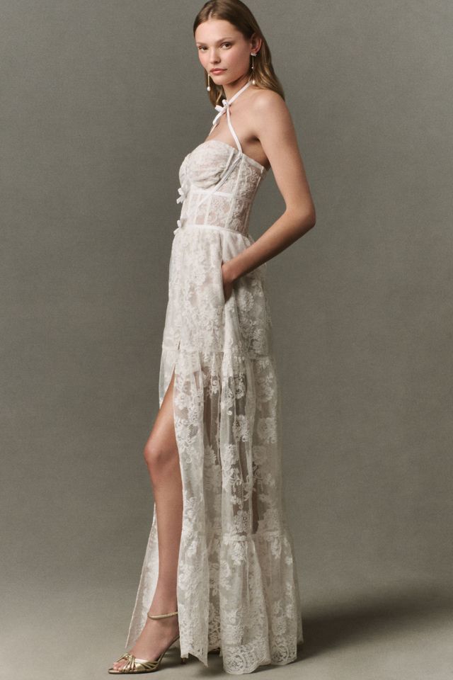 chinese dress ladies The Eloise Dress in Black Chantilly Lace 0 / Black Chantilly Lace main image 0