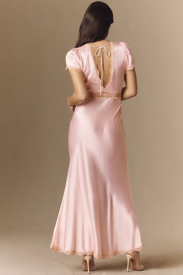 BHLDN Lace Slip Maxi Dress