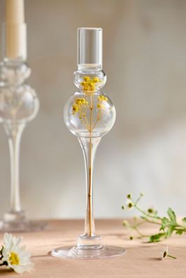 Pressed Floral Taper Holder