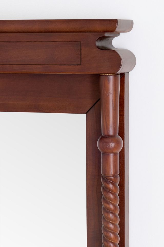 Heather Wood Twisted Mantel Mirror #1