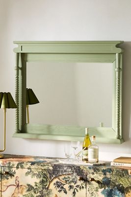 Heather Wood Twisted Mantel Mirror