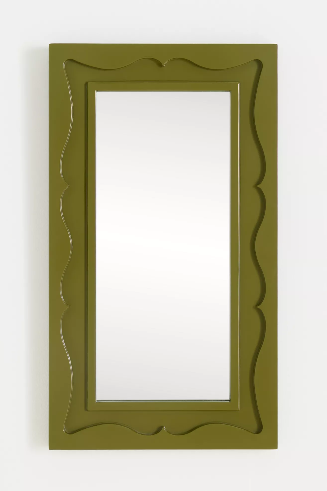 Lea Green Rectangle Wall Mirror