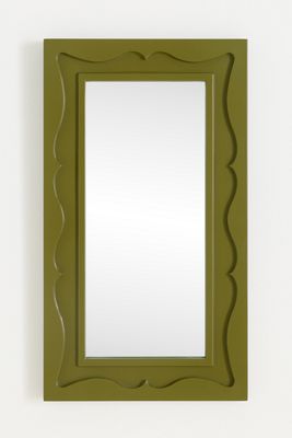 Lea Green Rectangle Wall Mirror