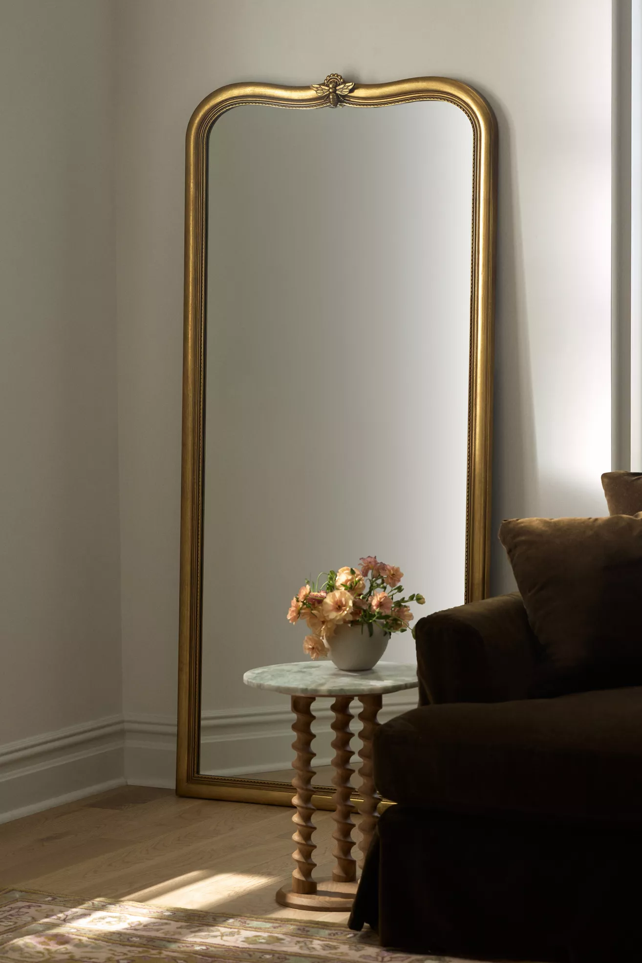 Abeille Arched Bee Floor Mirror
