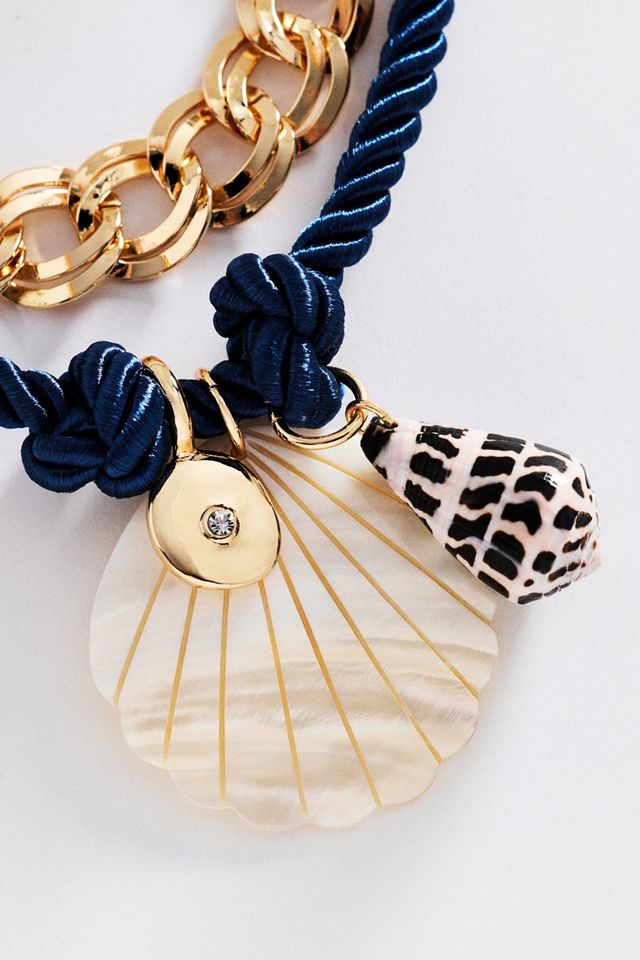 Seashell Layered Chunky Chain Necklace #1