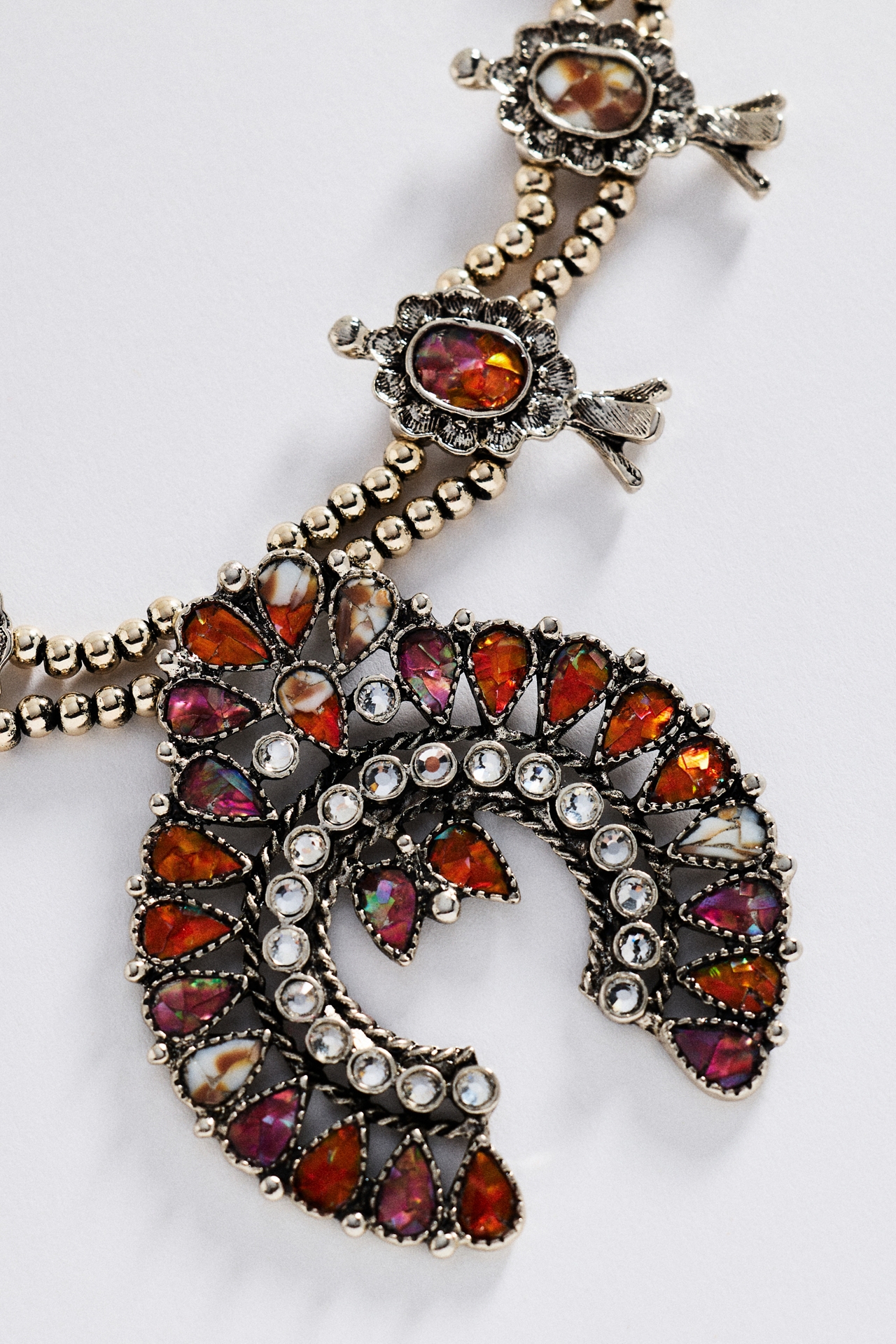 Circular Stone Pendant Necklace