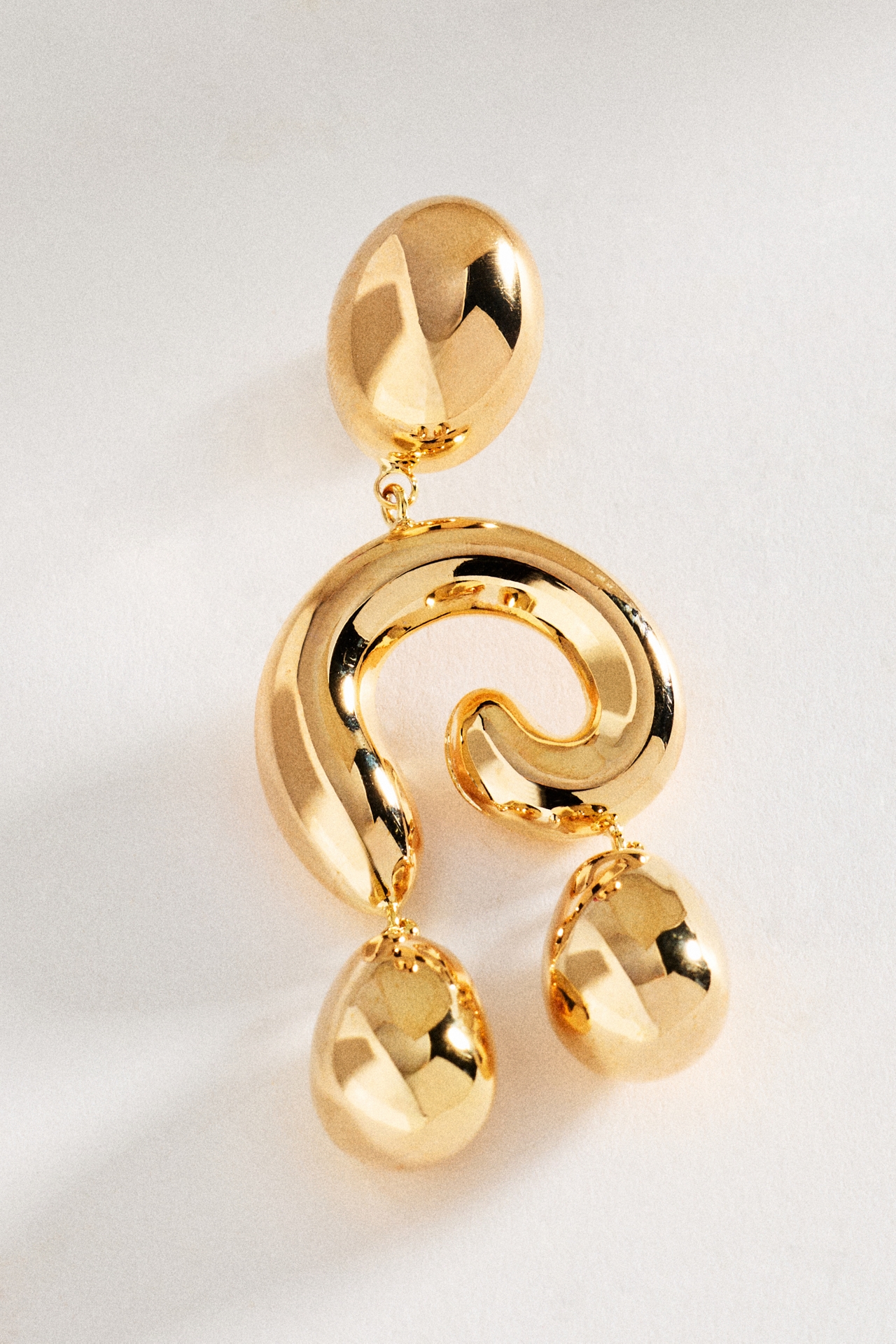 Sculptural Deco Drop Earrings