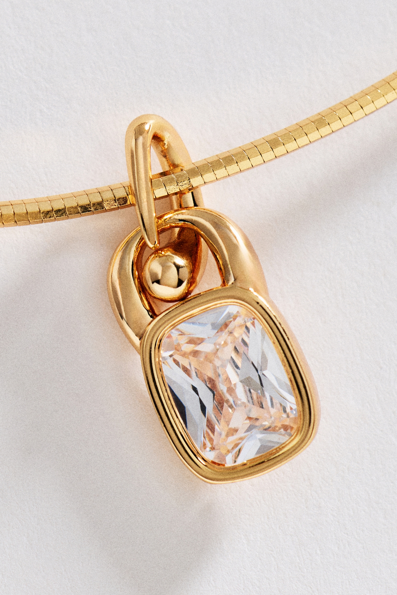 Crystal Drop Pendant Necklace