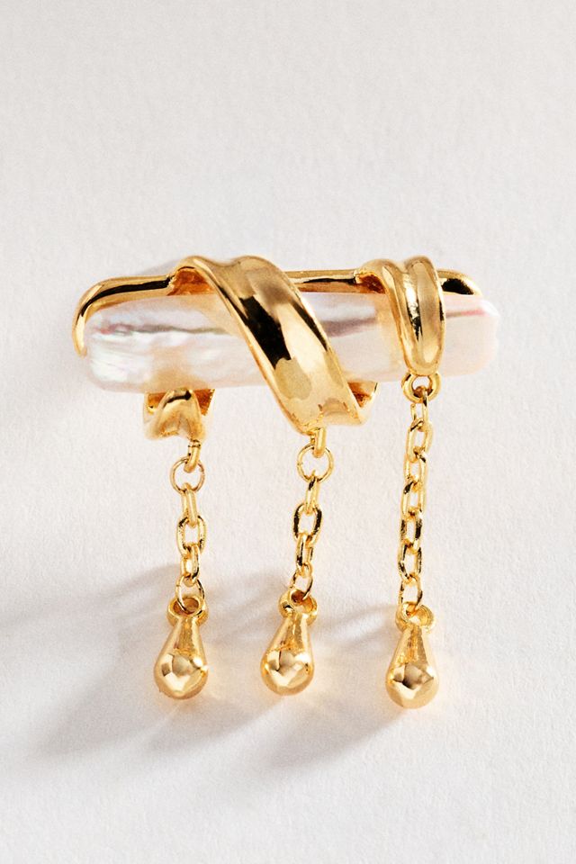 Pearl Bar Drippy Earrings #1