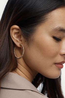 Boucles d'oreilles créoles tressées