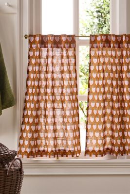 Whitney Printed Berries Cafe Curtain, Set of 2