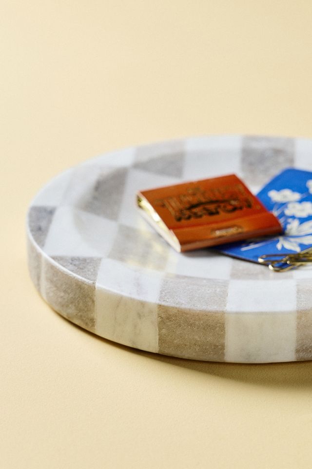 Round Marble Checkered Trinket #2