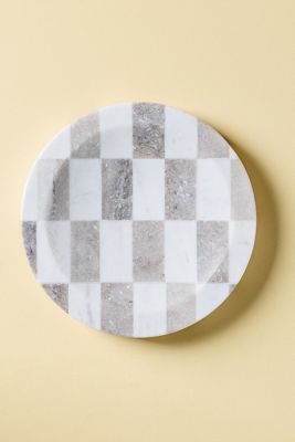 Round Marble Checkered Trinket