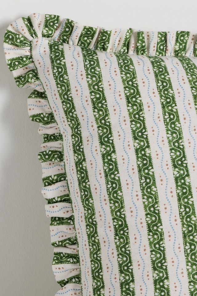 Ivy Cotton Printed Ruffle Pillow #2
