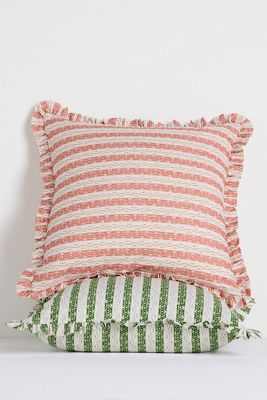 Ivy Cotton Printed Ruffle Pillow