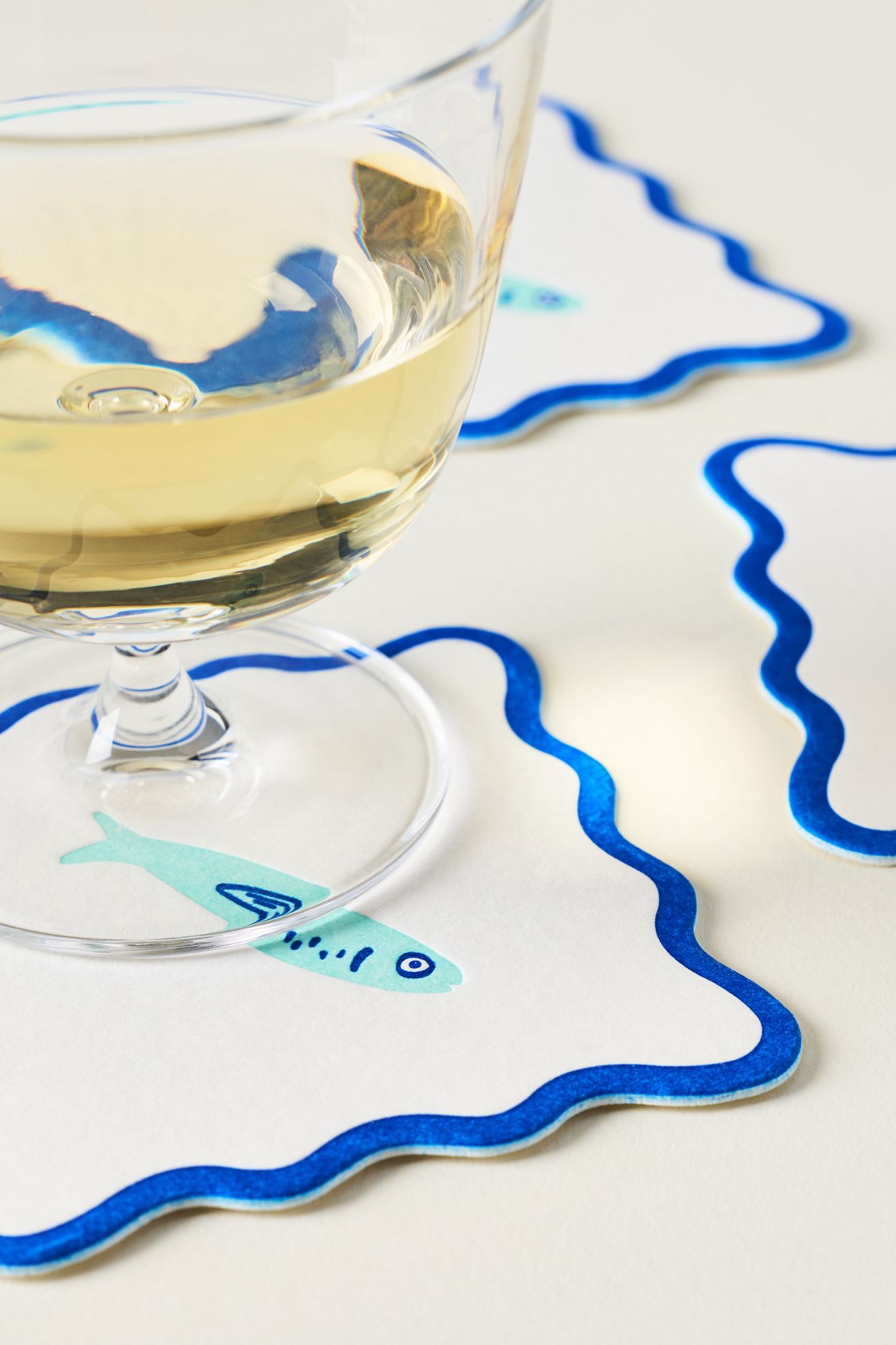 And Here We Are Vellum Coasters, Set of 4 - Sardine, Set Of 4