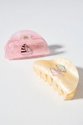 Anthropologie Pink and Cream Houndstooth Hair Accessory Sz 10 Anthropologie Maeve Houndstooth Ivory Pink Tweed  main image 2