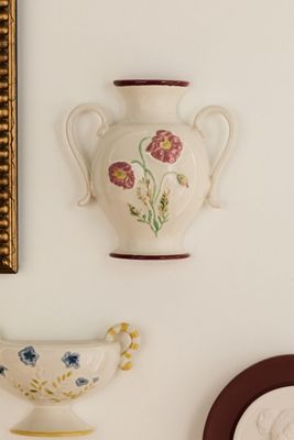 Decorative Urn Floral Ceramic Gallery Wall Charm
