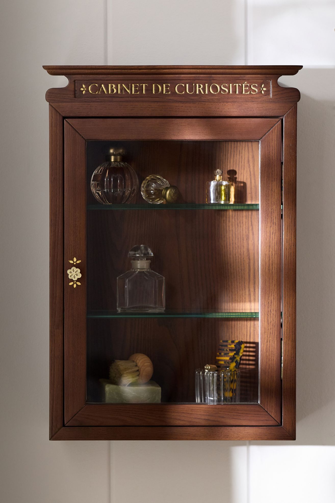 Heather Wood Apothecary Bathroom Cabinet - Dark Brown, One Size