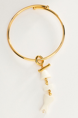 Timeless Pearly Fish Pendant Choker Necklace In Brown