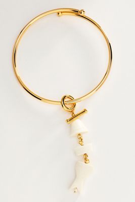 Timeless Pearly Fish Pendant Choker Necklace