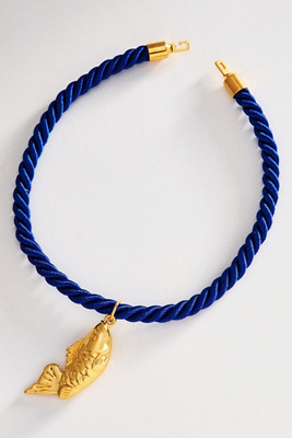 Timeless Pearly Corded Fish Pendant Necklace | Anthropologie