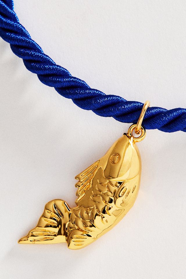 Timeless Pearly Corded Fish Pendant Necklace | Anthropologie