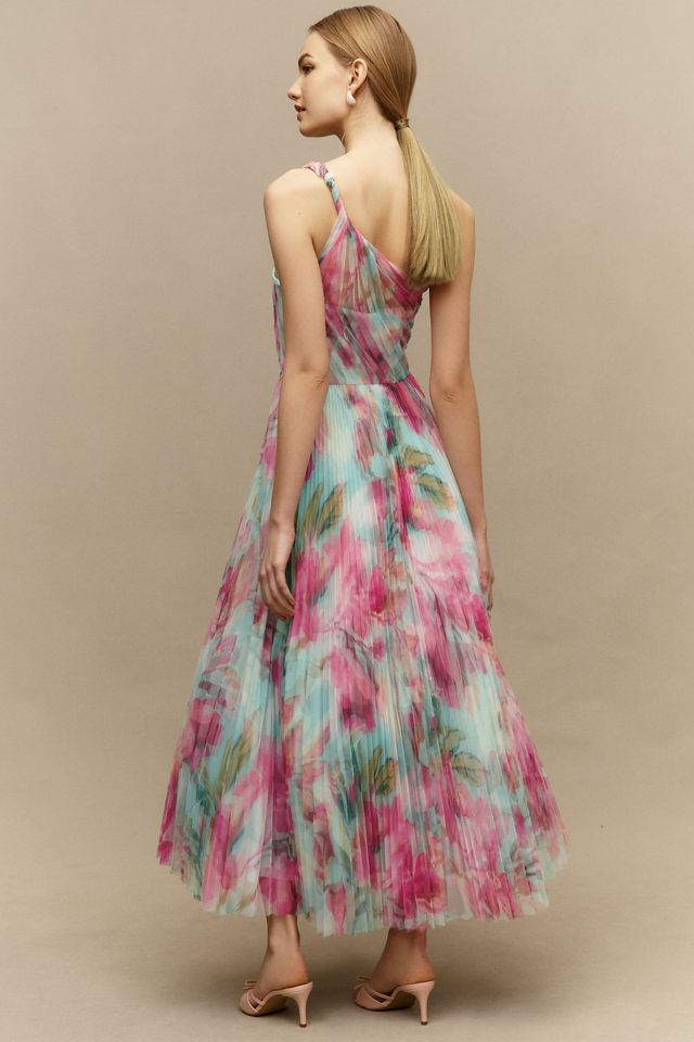 Hutch Tulle One-Shoulder Midi Dress | Anthropologie