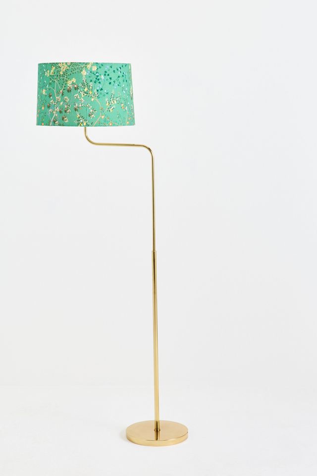 Wave Curved Antique Brass Floor Lamp Base #2