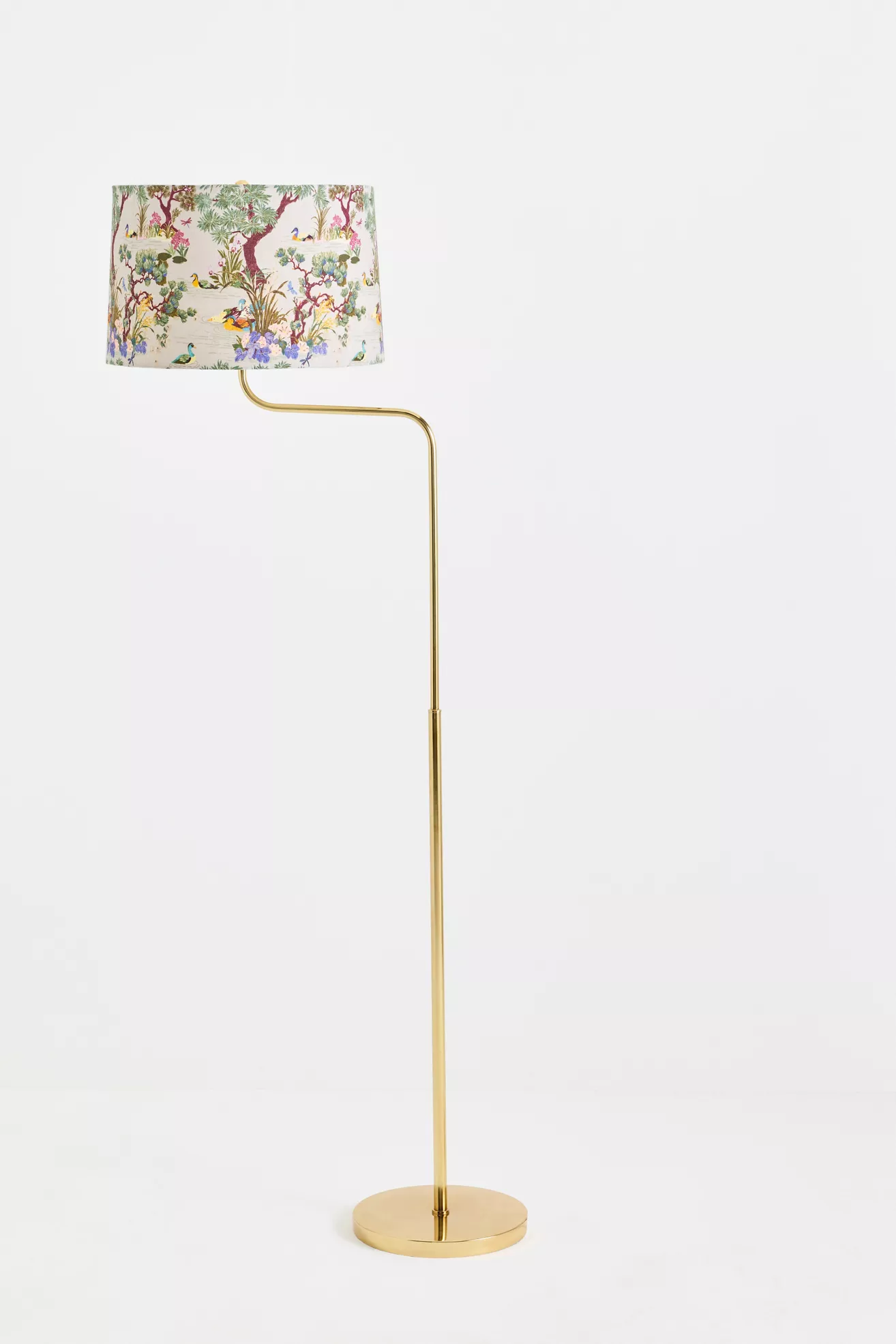 Wave Curved Antique Brass Floor Lamp Base - thumbnail 3