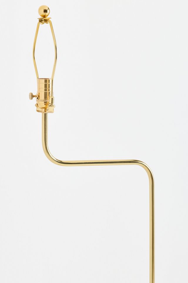 Wave Curved Antique Brass Floor Lamp Base #1