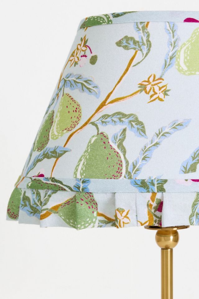 Lee Ruffle Printed Shade Brass Table Lamp #2