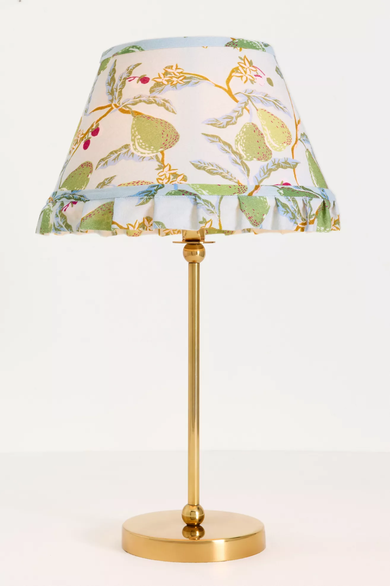 Lee Ruffle Printed Shade Brass Table Lamp - thumbnail 2