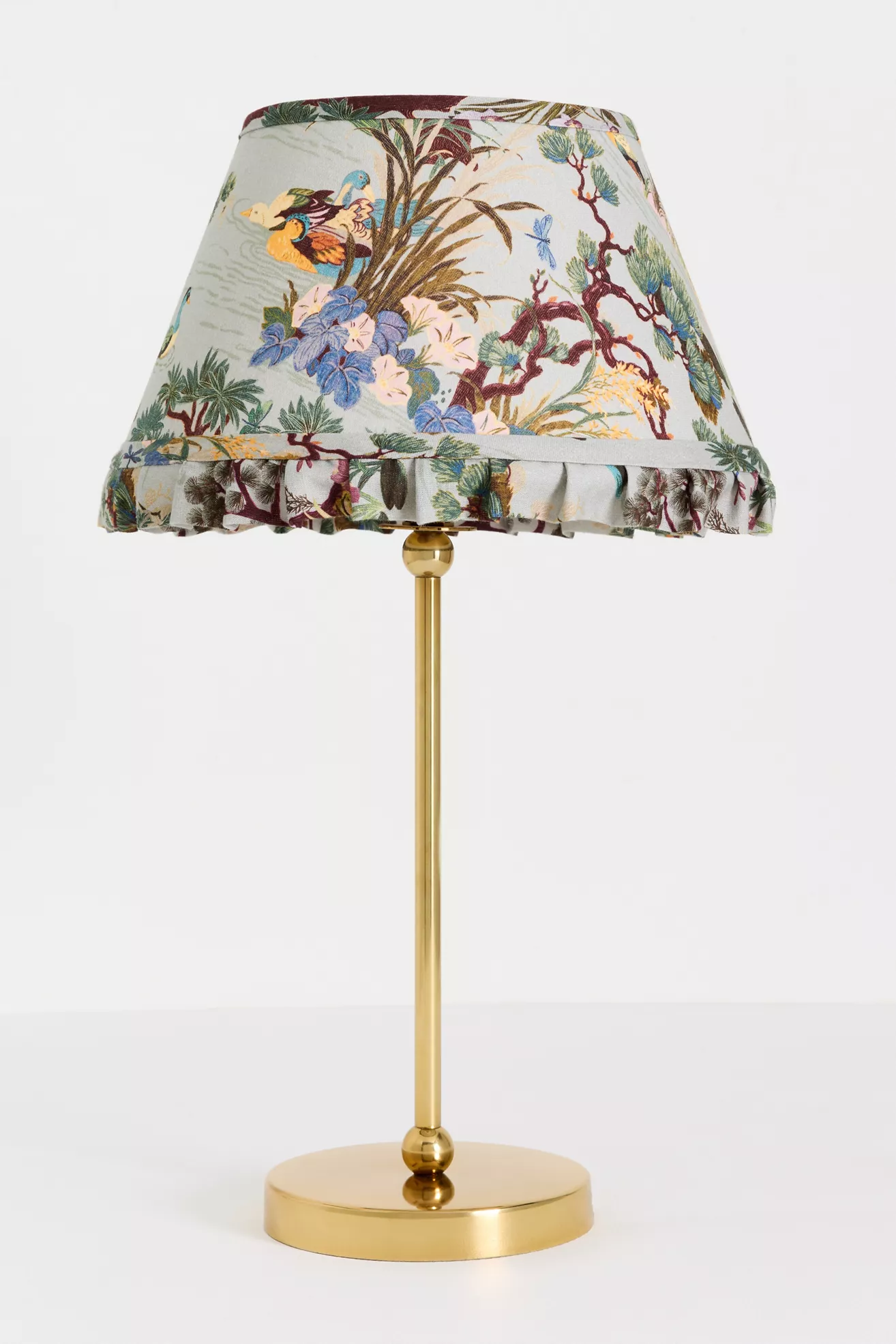 Lee Ruffle Printed Shade Brass Table Lamp - thumbnail 4