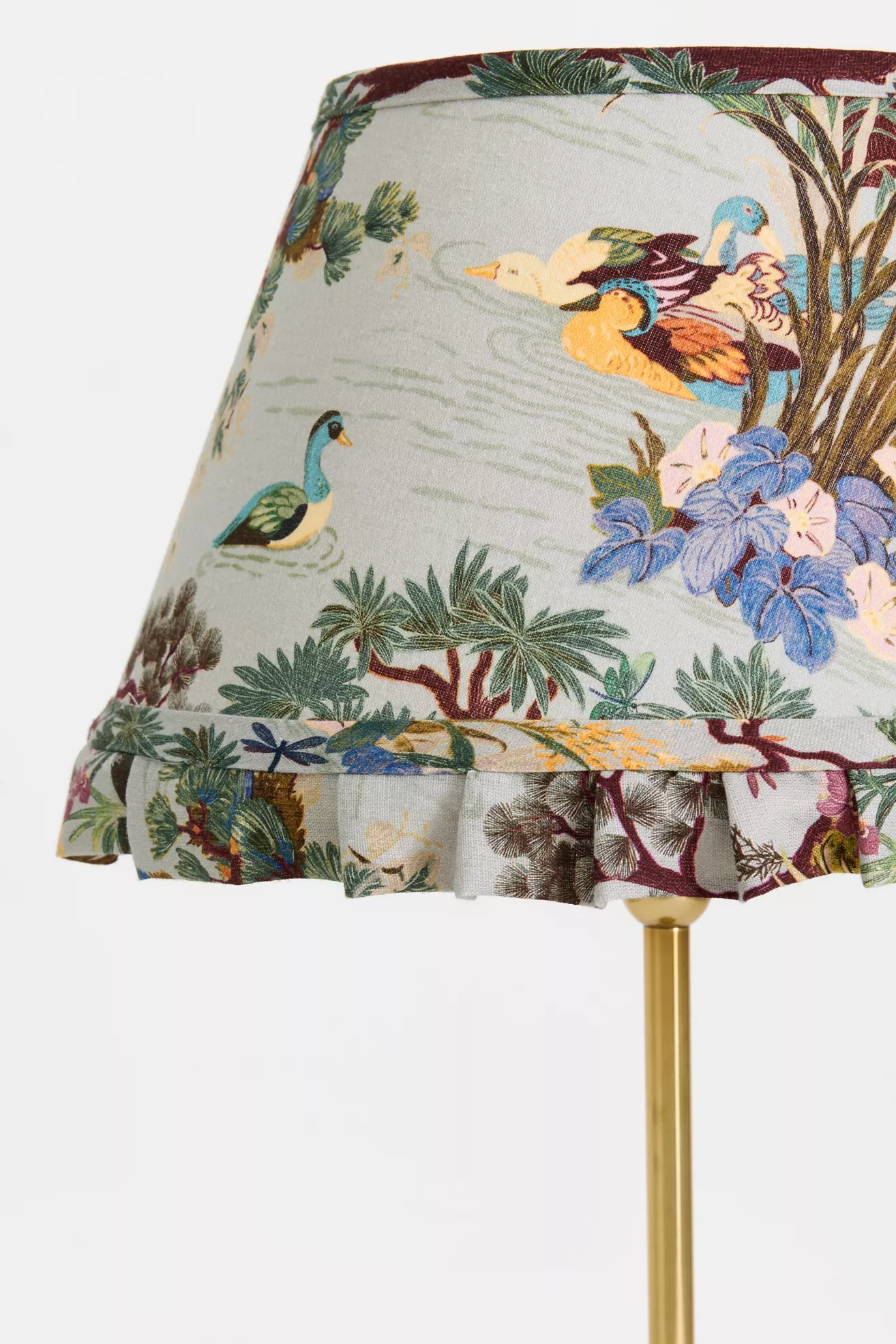 Lee Ruffle Printed Shade Brass Table Lamp - thumbnail 6