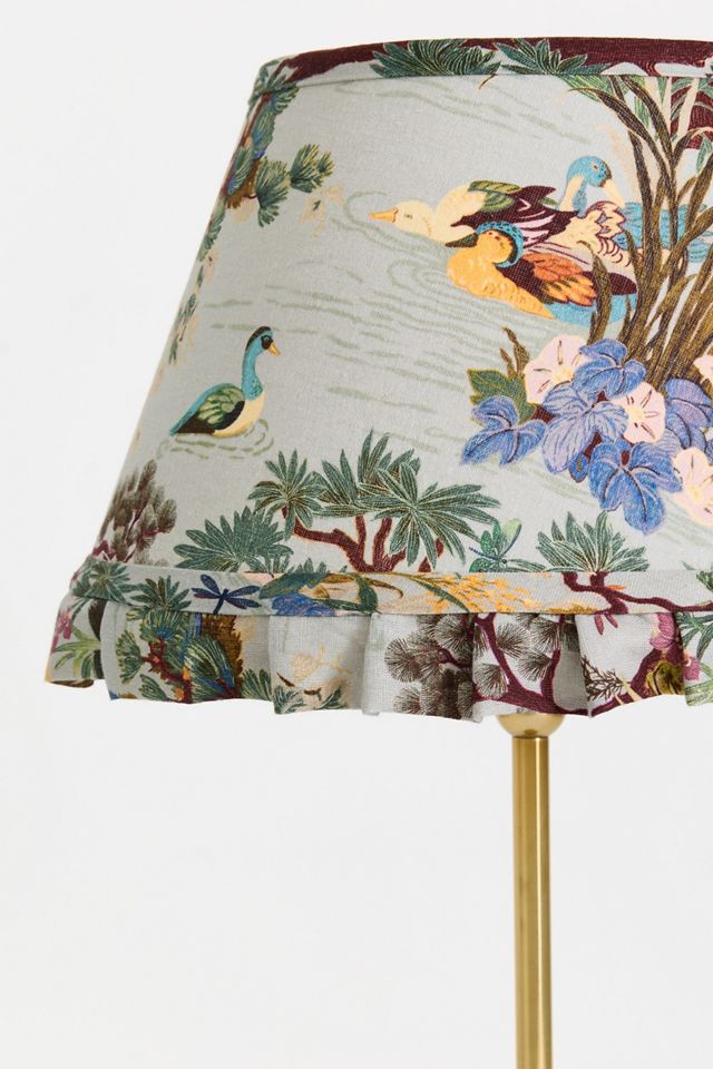 Lee Ruffle Printed Shade Brass Table Lamp #2