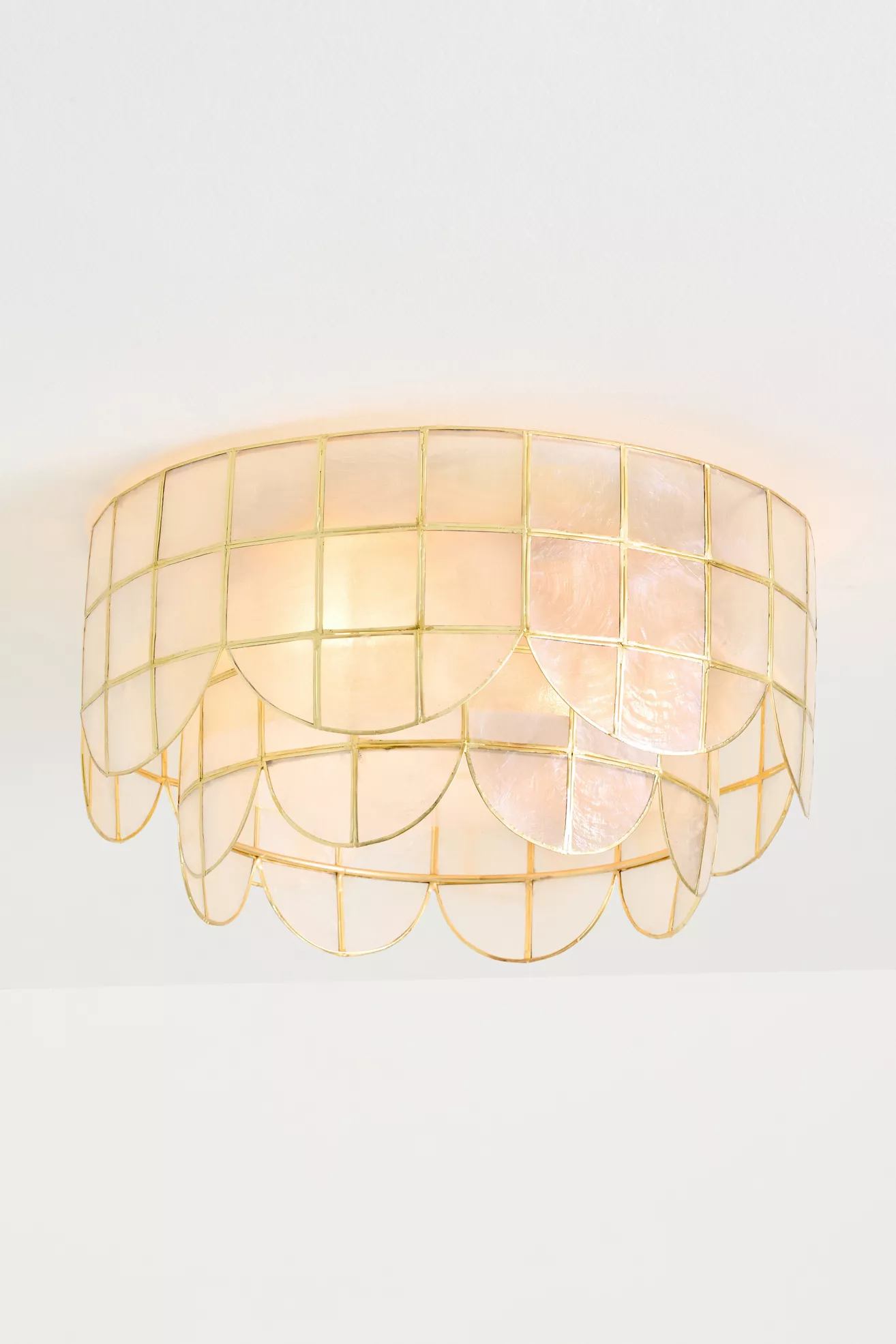 Heather Capiz Scalloped Flush Mount - thumbnail 2