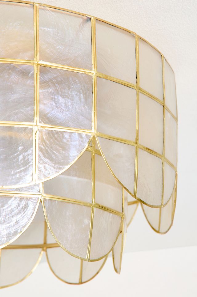 Heather Capiz Scalloped Flush Mount #2