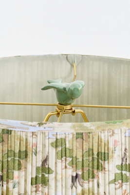 Anthropologie Ceramic Dove Decorative Light Finial
