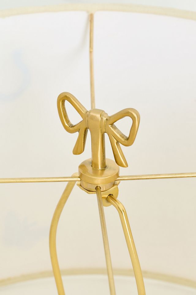 Natalia Bow Brushed Brass Decorative Light Finial #1