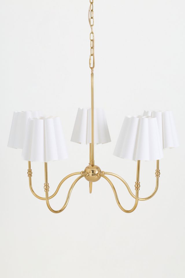 The Antique Brass Scallop Shade Classic 6-Arm Chandelier #1