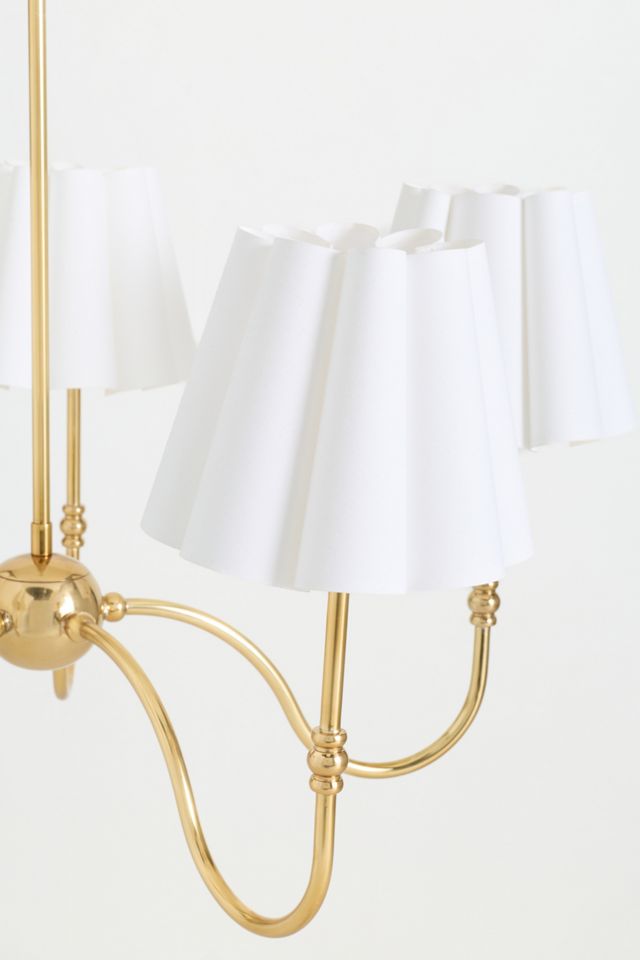 The Antique Brass Scallop Shade Classic 6-Arm Chandelier #2