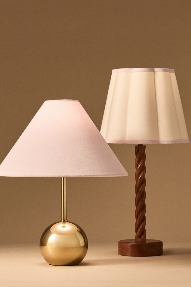 Edie Round Antique Brass Table Lamp Base #5