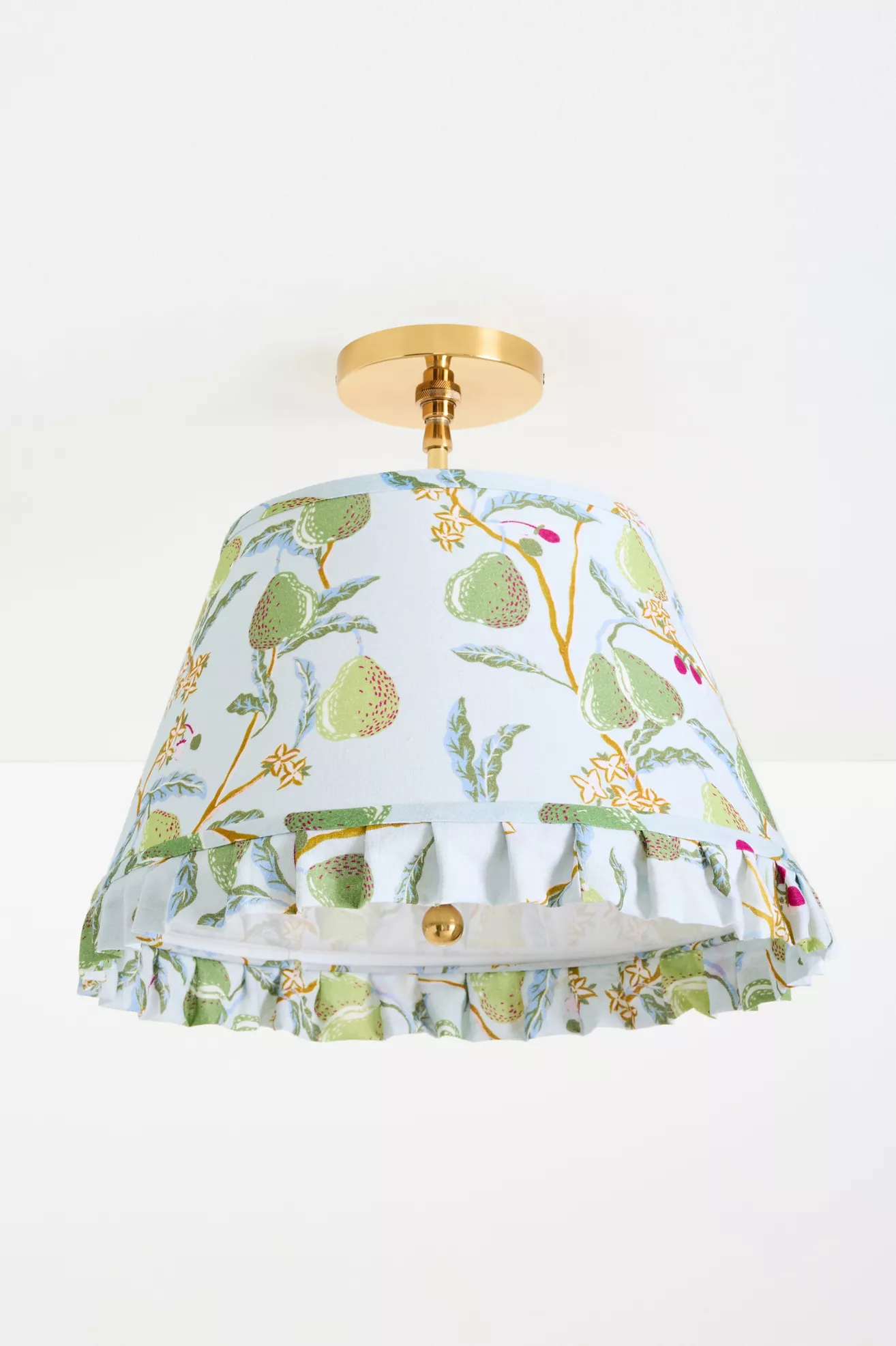 Lee Brass 16" Ruffle Printed Semi-Flush Mount Light - thumbnail 2