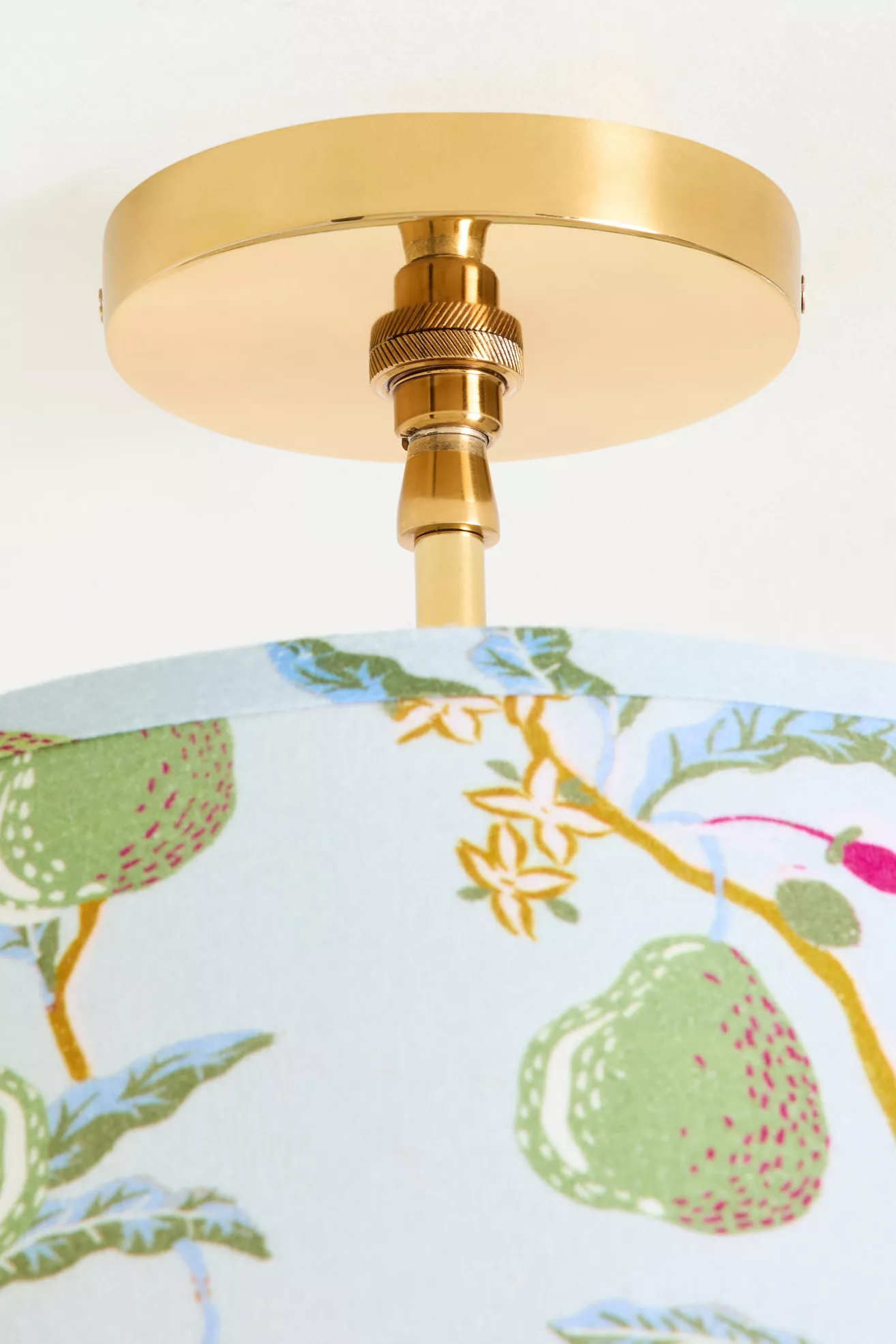 Lee Brass 16" Ruffle Printed Semi-Flush Mount Light - thumbnail 4